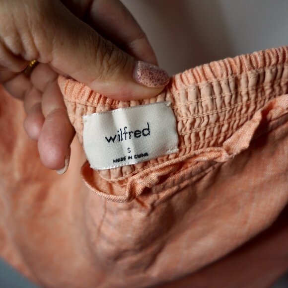 Aritzia Wilfred Wander  Linen Crop Top - Coral Size S - Picture 7 of 12